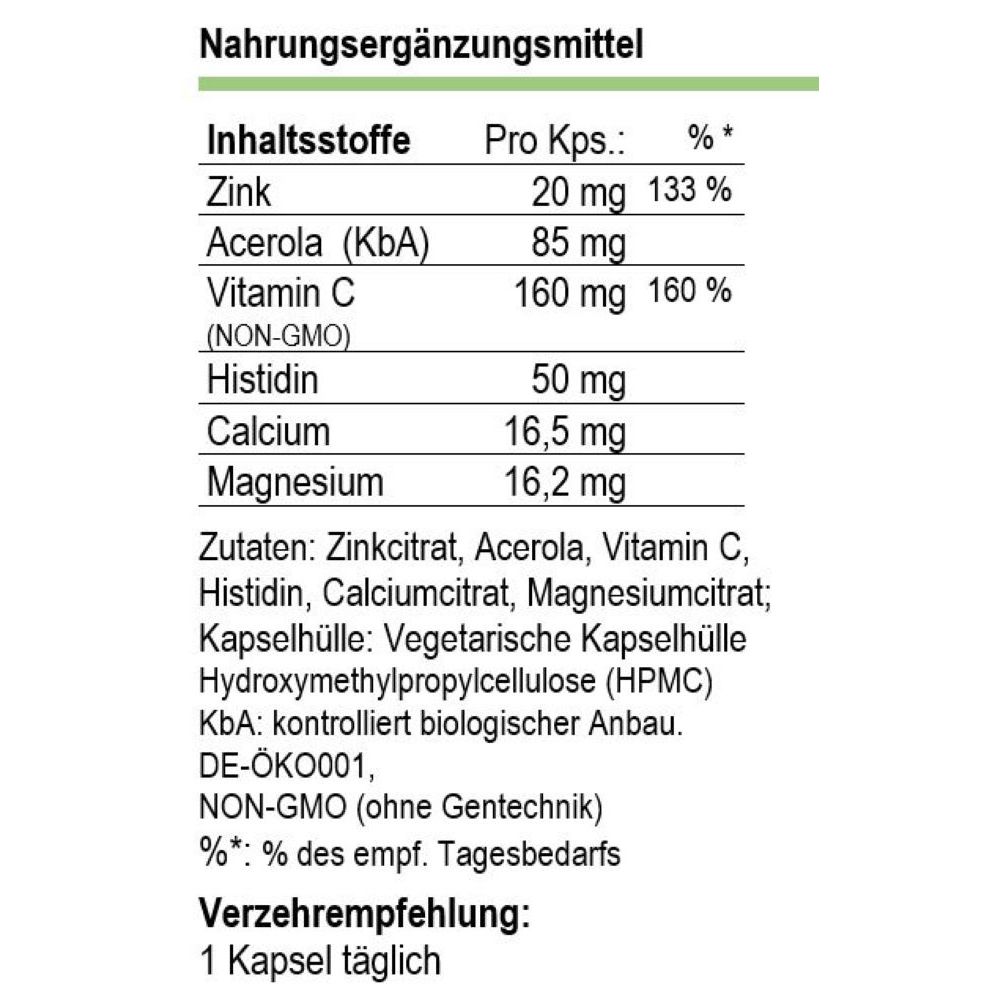 ZINK 20 mg & Acerola+C Kapseln