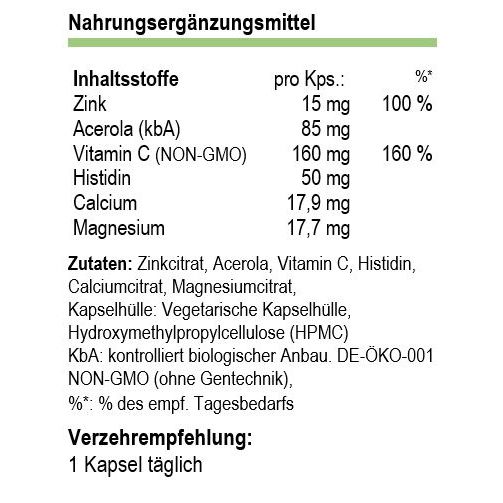 ZINK 15 mg & Acerola+C Kapseln