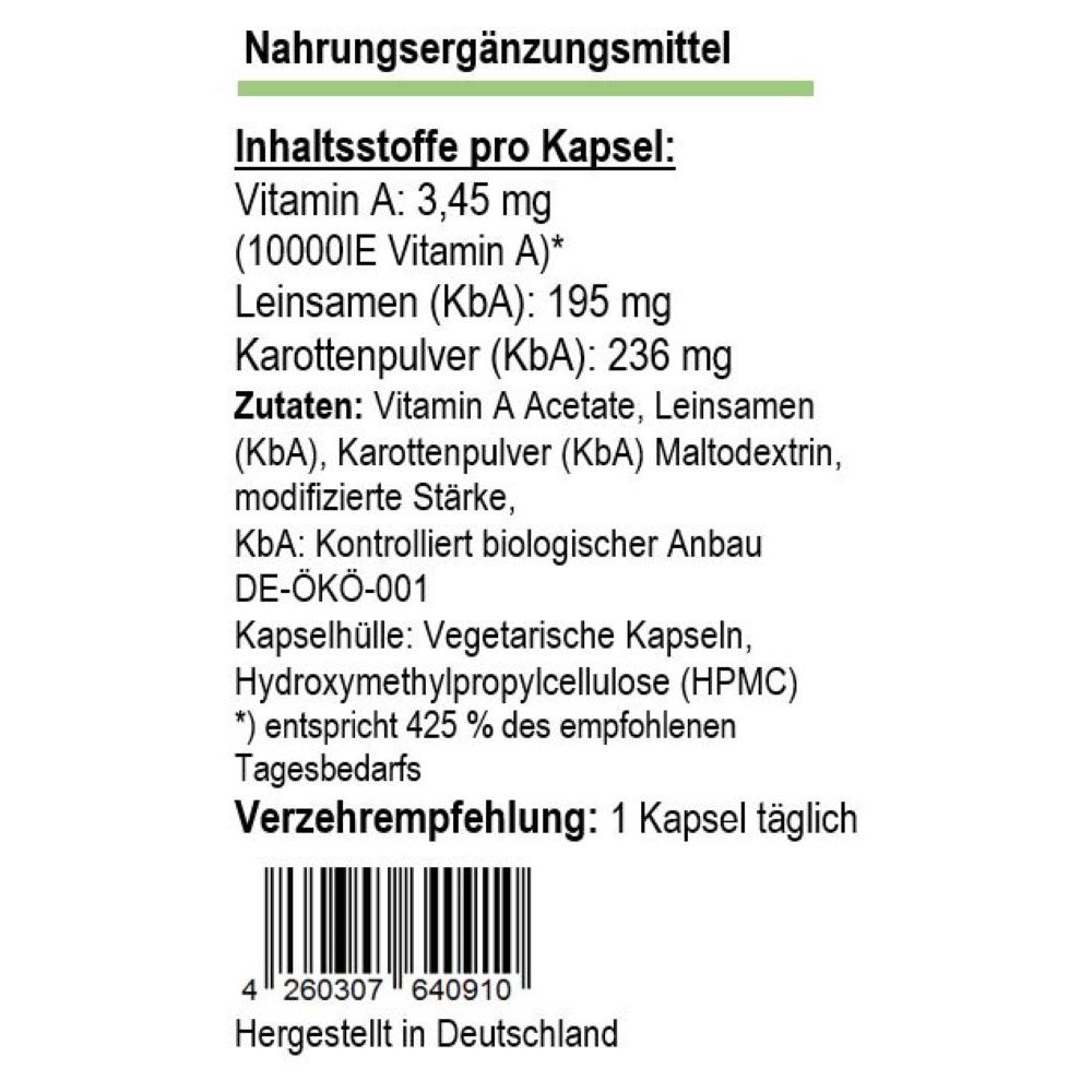 VITAMIN A 10.000 I.E. Kapseln